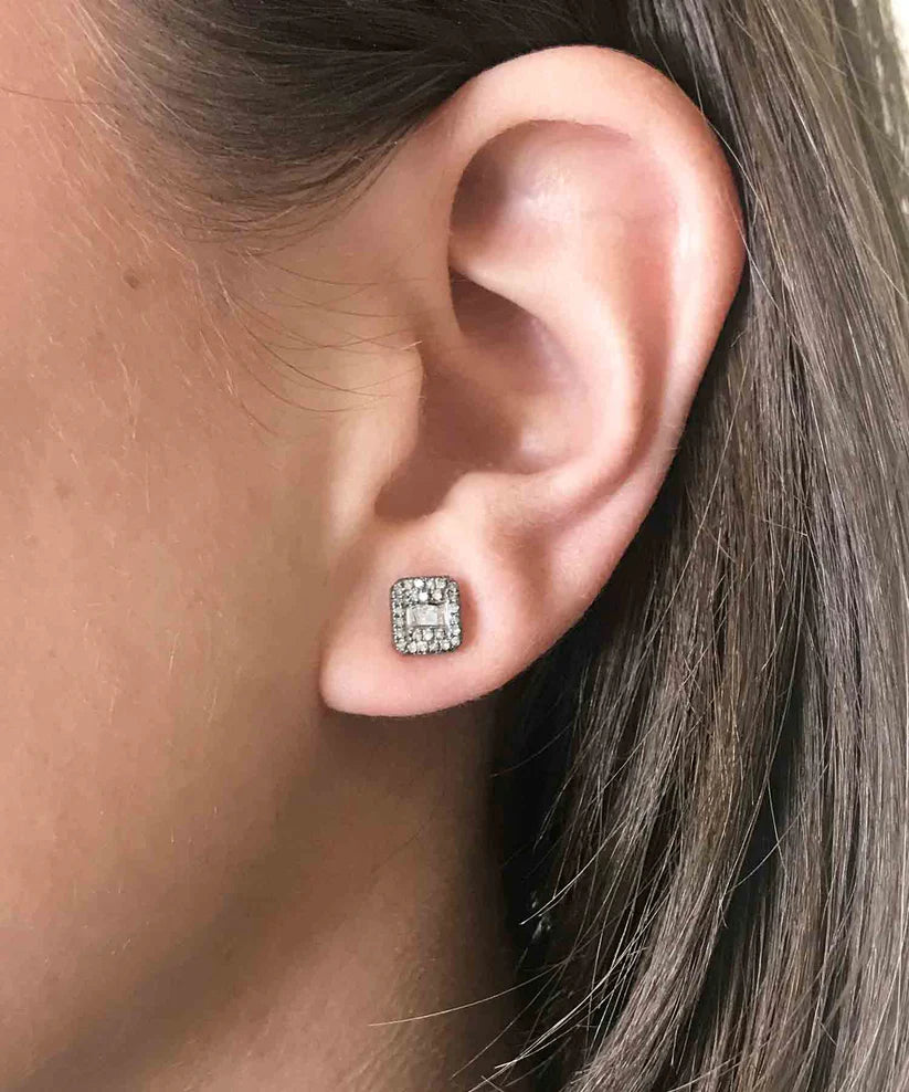 Baguette Square Studs VE339