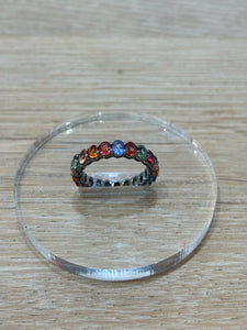 Vintage La Rose Rainbow Sapphire Ring (VR147)