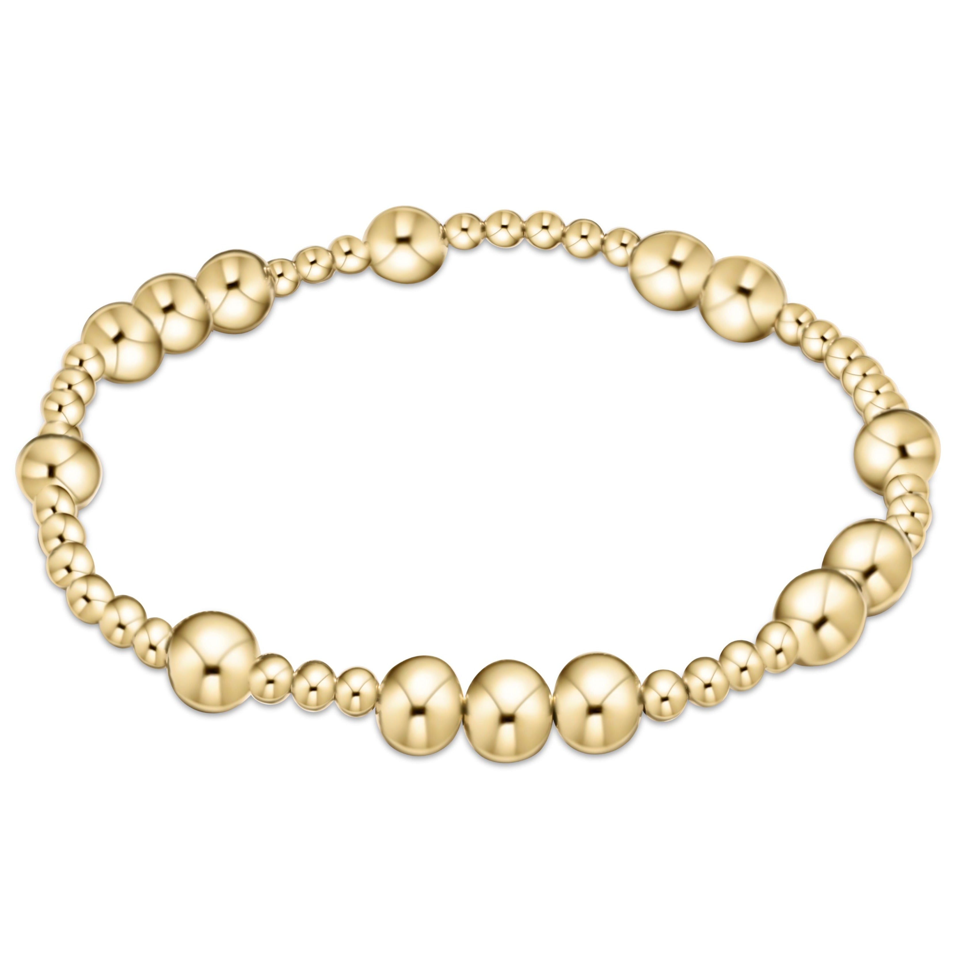 Hope Unwritten 6mm Bead  Bracelet - Gold
