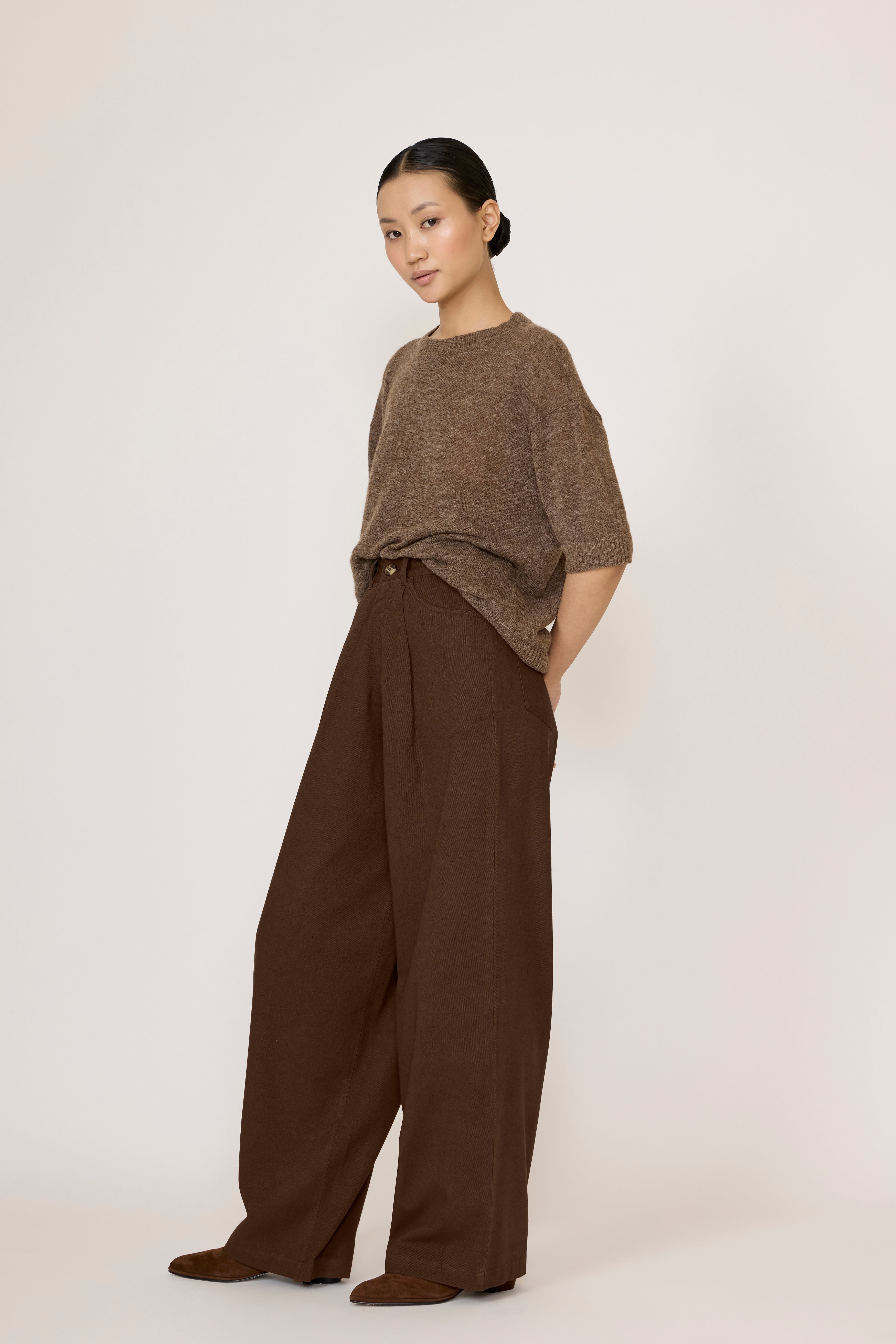 Oversized Sweater Tee - Acorn
