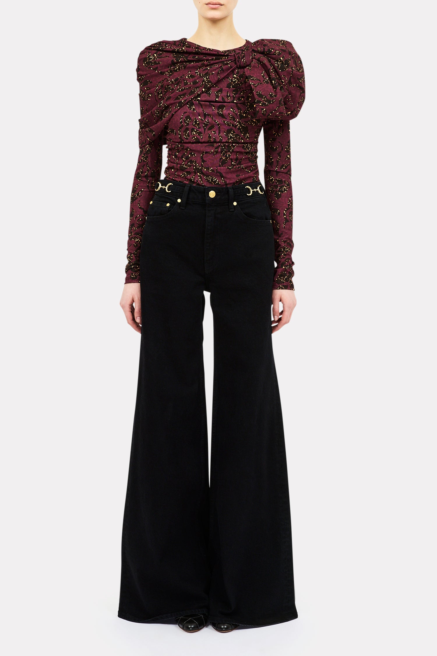 Neema Draped Jersey Top