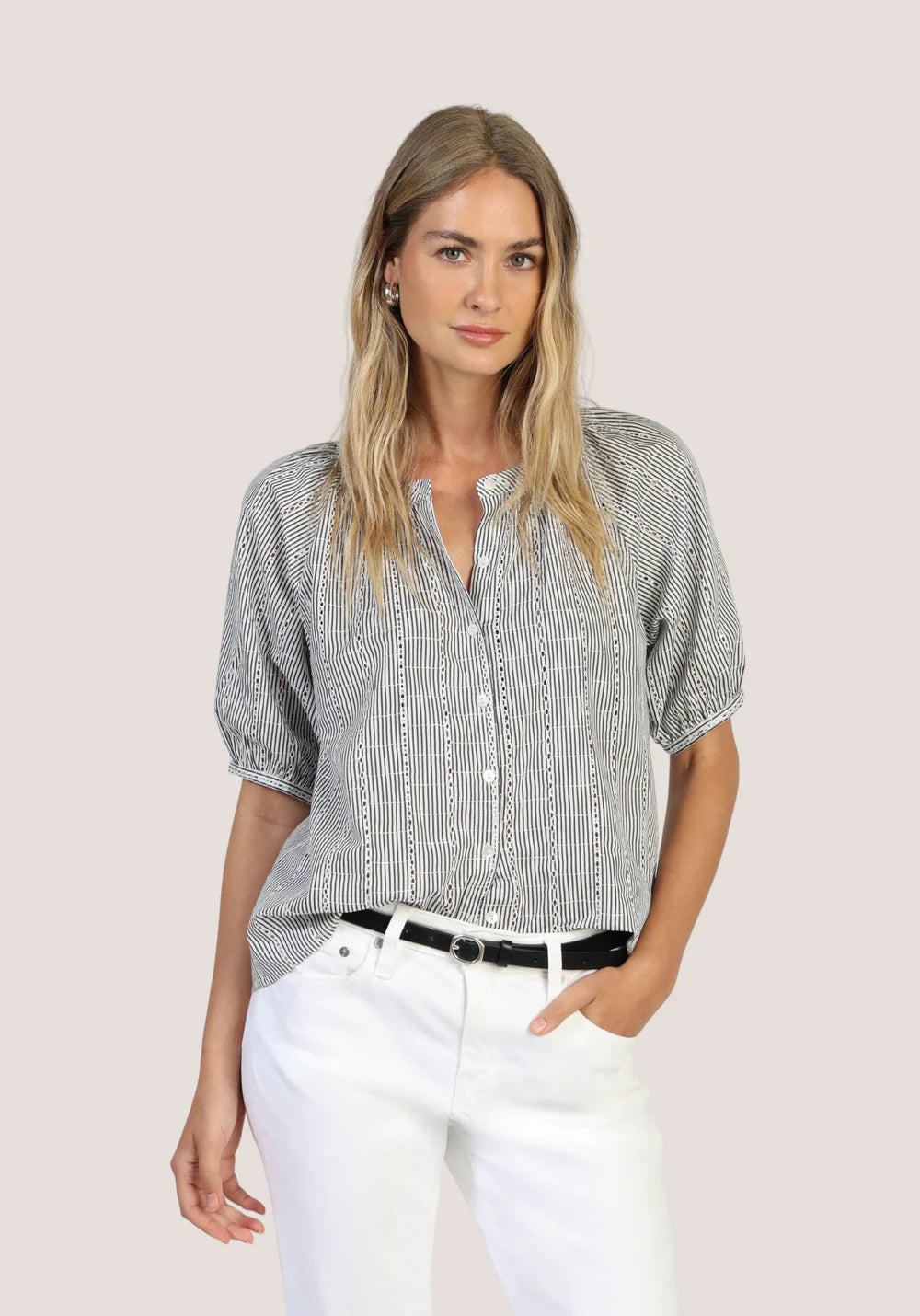 Mara Top in Black/White