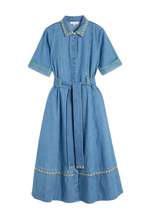 Chambray Buttercup Shirt Dress