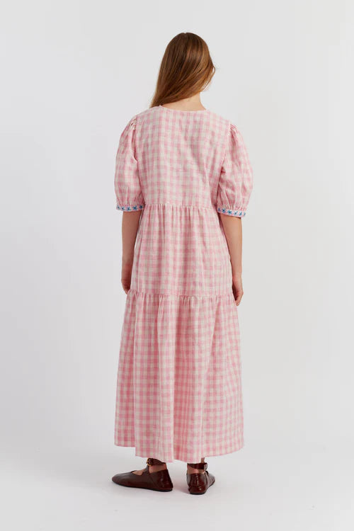 Gingham Daisy Day Dress