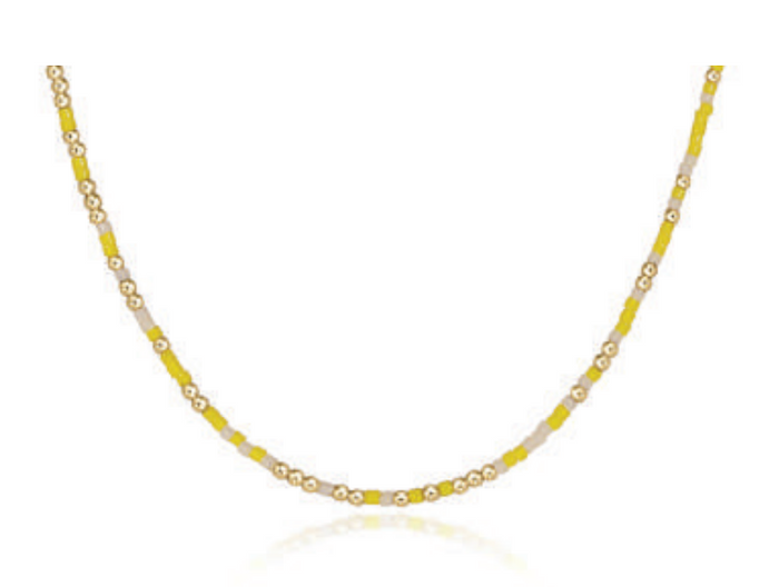 15" Necklace Gold - Choker Hope Unwritten -Sunny Side Up