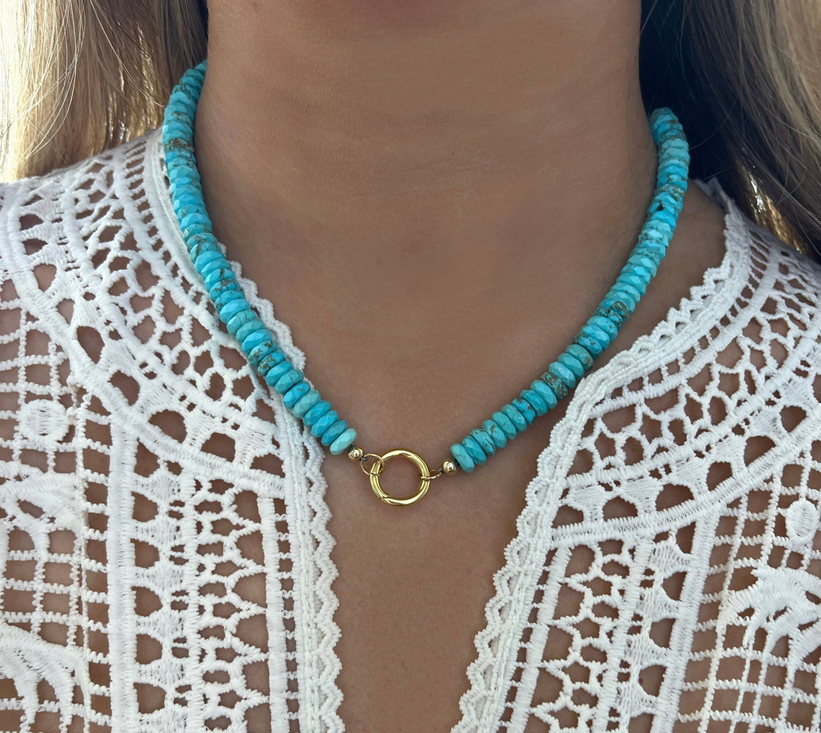 Liv James - Turquoise Vermeil Necklace (AG)