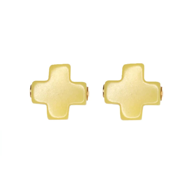 Signature Cross Stud - Gold