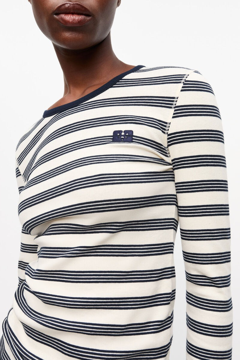 Soft Cotton Stripe Rib Longsleeve