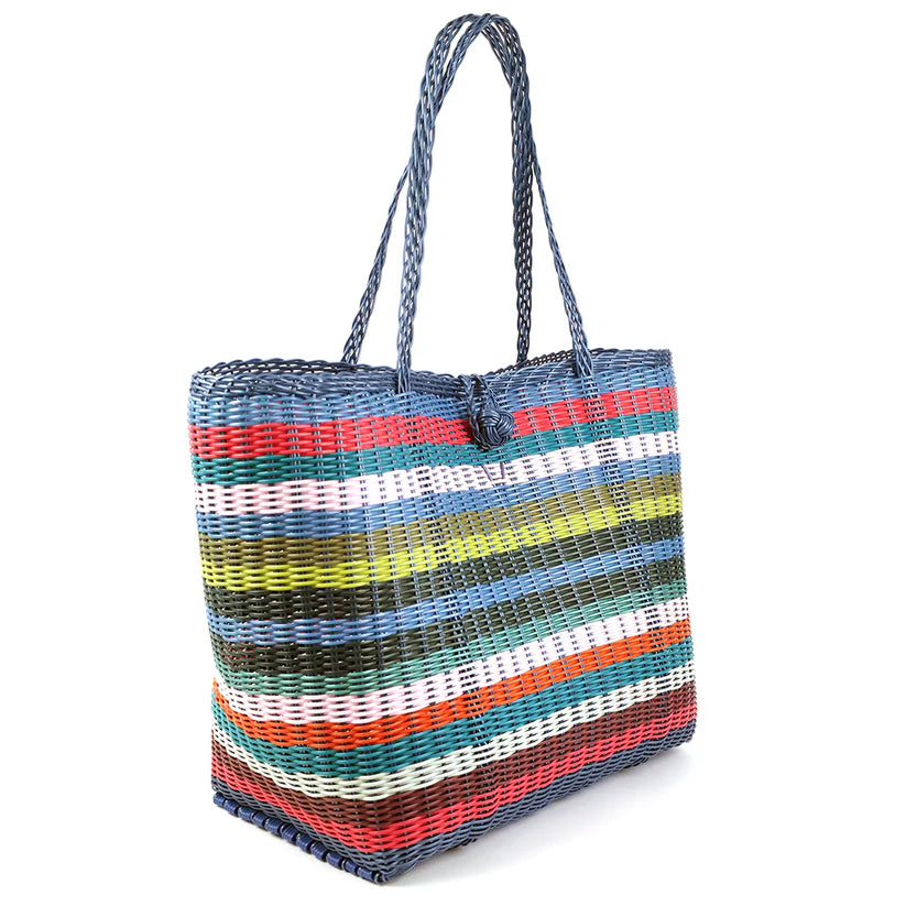 Medium Multi Stripe Bright Tote