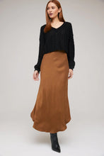 Load image into Gallery viewer, Bella Dahl - Twilight Gold Asymmetric Side Slit Bias Skirt