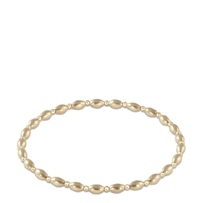 Harmony Grateful Pattern 2.5mm Bead Bracelet- Gold