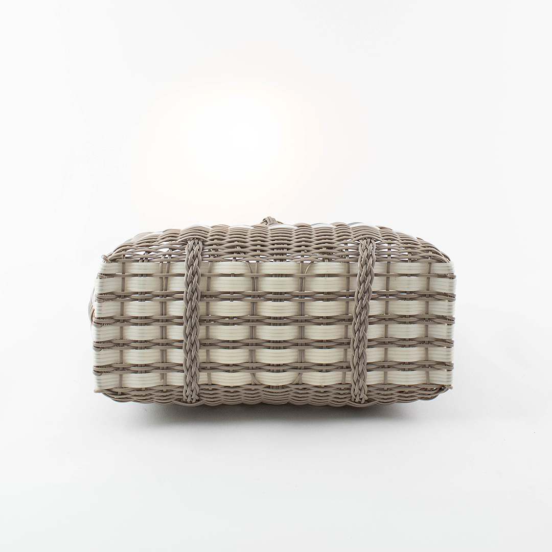 Extra Small,  Guadalupe - Putty + Silver Tote