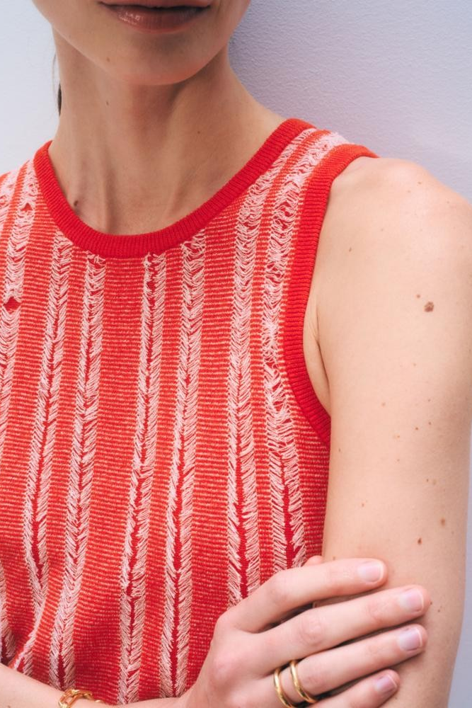 Linen Blend Textured Top