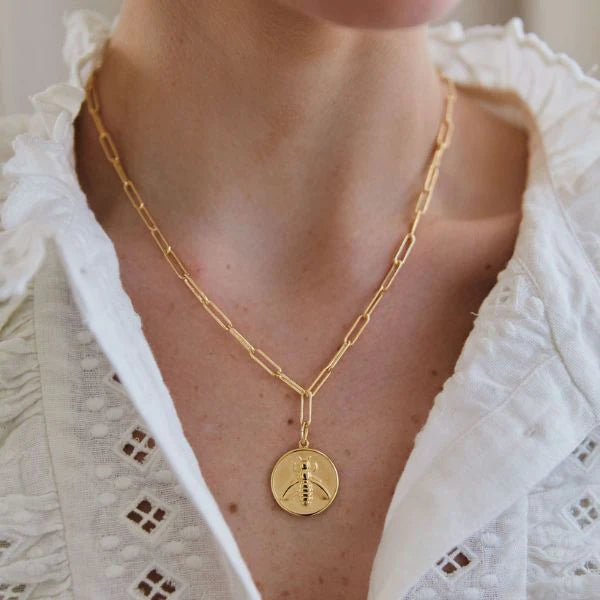 Resilience Bee Coin Necklace