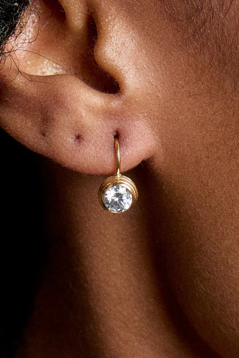 Bezel Drop Earrings