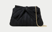 Load image into Gallery viewer, Loeffler Randall - Black Rayne Pleated Frame Clutch w/Bow