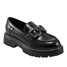 Load image into Gallery viewer, Marc Fisher - Black Trisca Lug Sole Chain Loafer