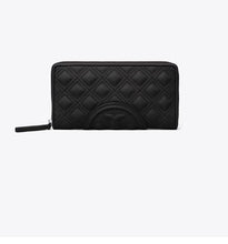 Load image into Gallery viewer, Tory Burch - Black Fleming Soft Zip Continental Wallet