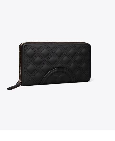 Tory Burch - Black Fleming Soft Zip Continental Wallet