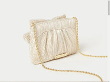 Load image into Gallery viewer, Loeffler Randall - Platinum Rochelle Mini Pleated Frame Bow Clutch
