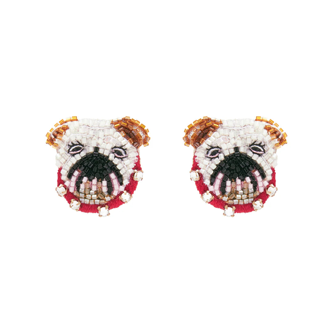 Bulldog Stud Earring