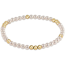 Load image into Gallery viewer, Worthy Pattern 3mm Bead Bracelet Pearl
