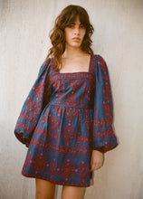 Load image into Gallery viewer, Sea New York - Navy Petunia Embroidery Long Sleeve Square Neck Dress