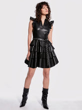 Load image into Gallery viewer, AS by DF - Black Jude Recycled Leather Dress