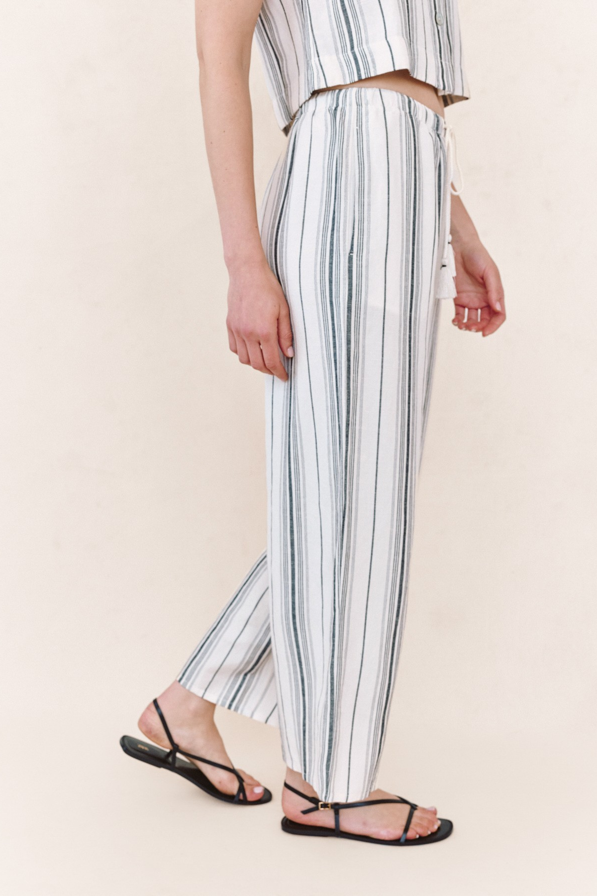 Tassel Cord Drawstring Crop