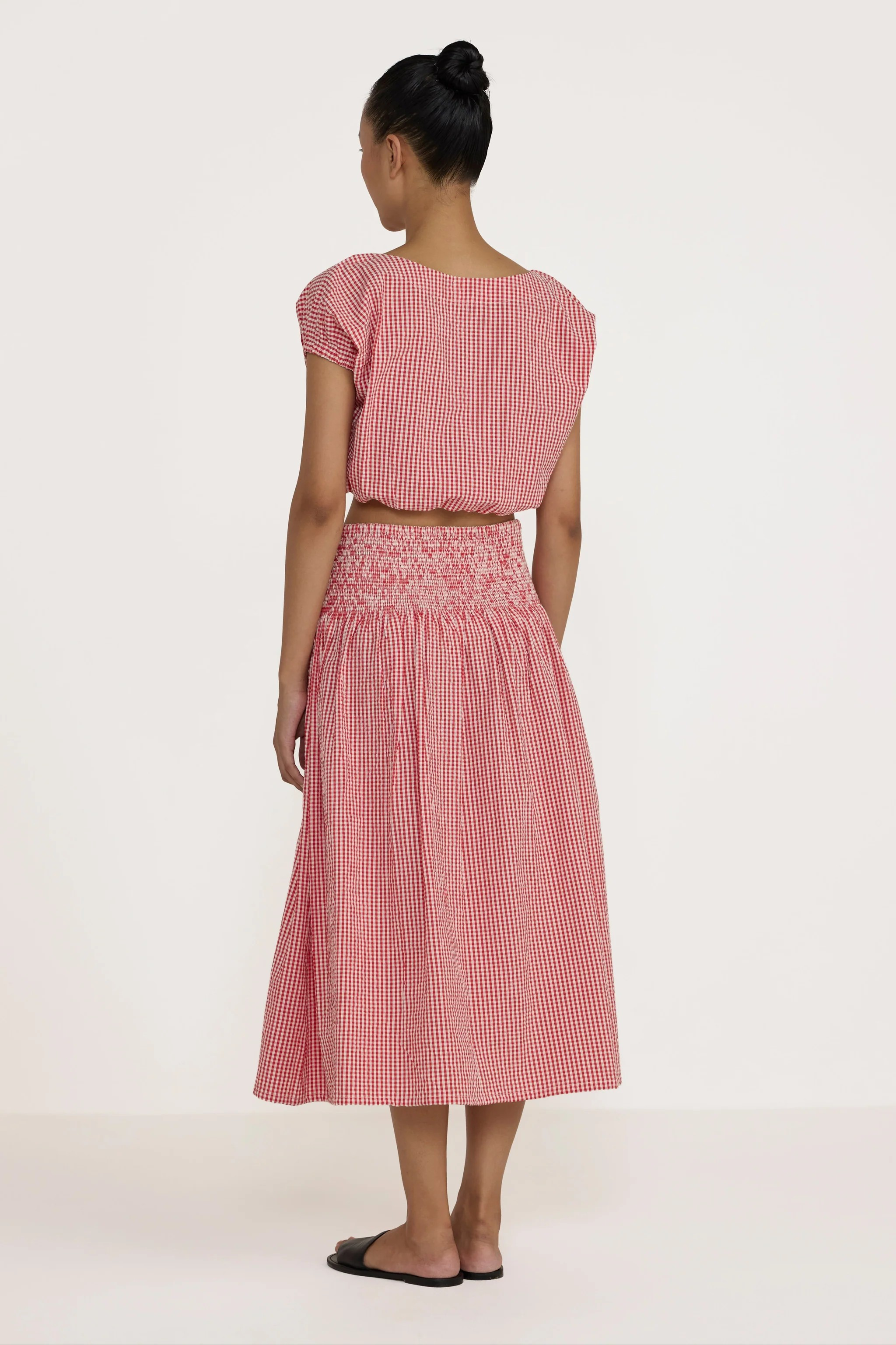 Bubble Top - Poppy Gingham