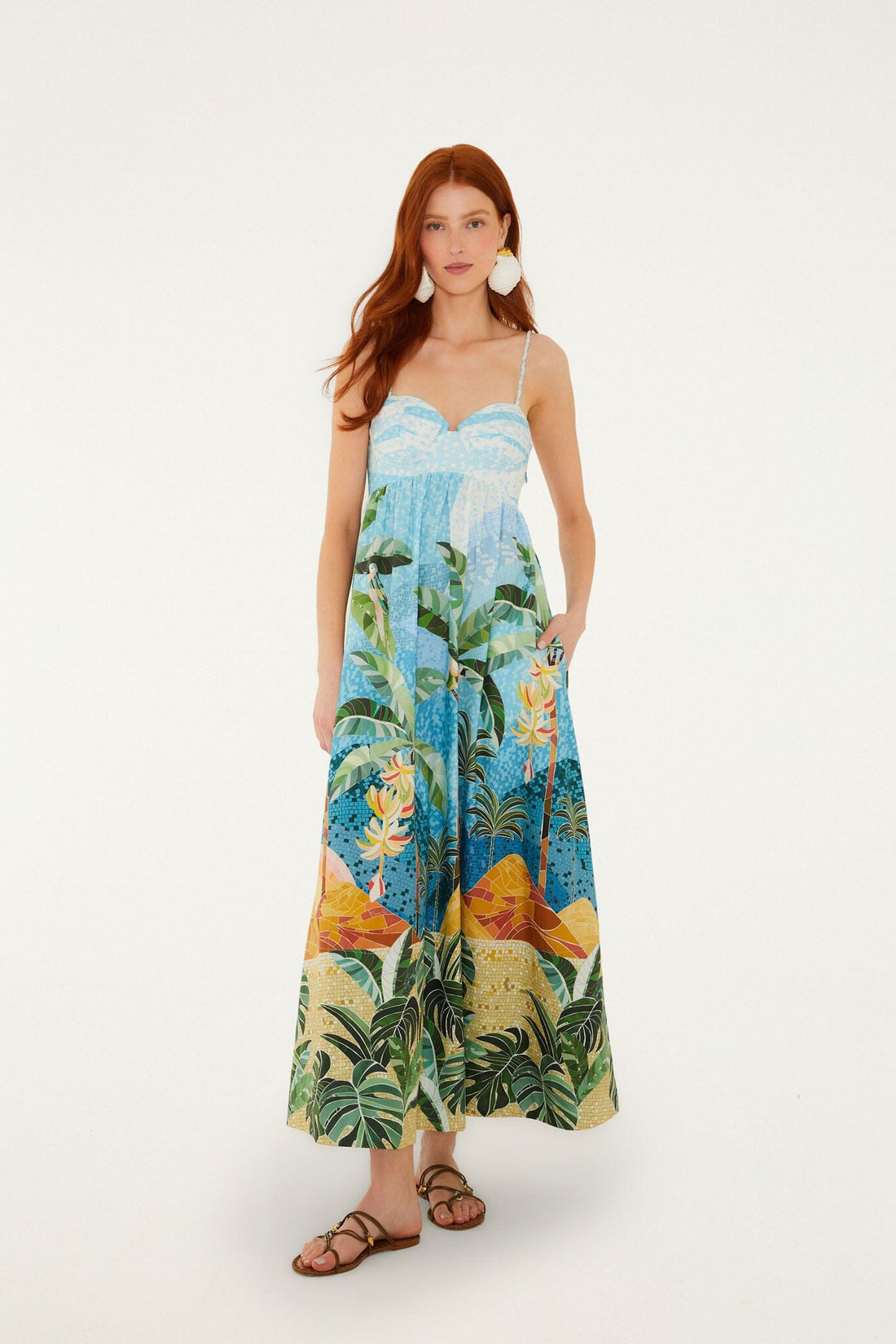 Rio Mosaic Multicolor Maxi Dress