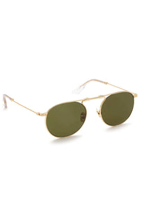 Krewe - 18K + Crystal Polarized Rampart Fold Sunglasses