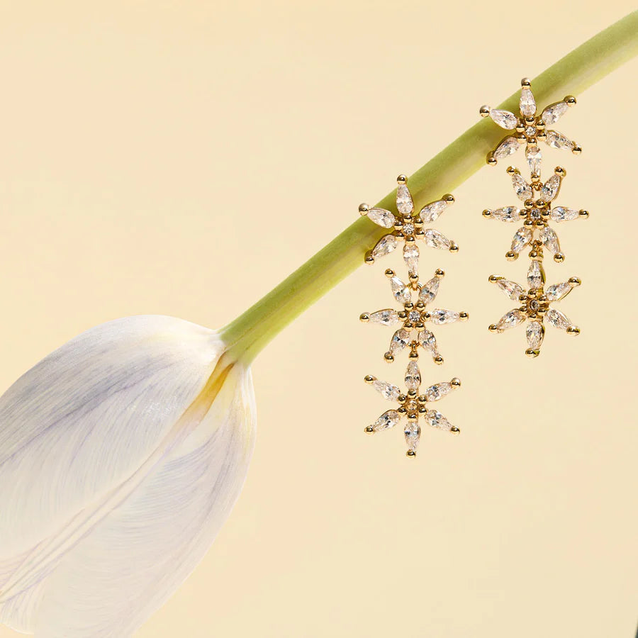 Mignonne Gavigan - Gold/Clear Dottie Drop Earrings