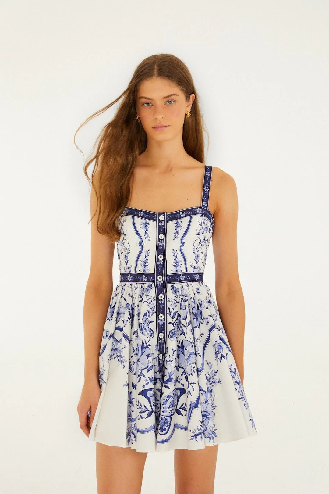 Porcelain Garden Off-White Sleeveless Mini Dress