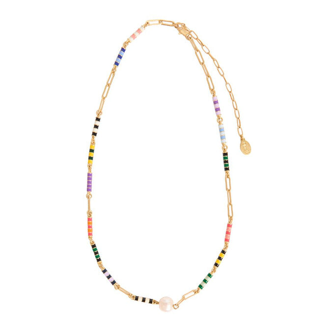 Le Stripe Pearl Necklace