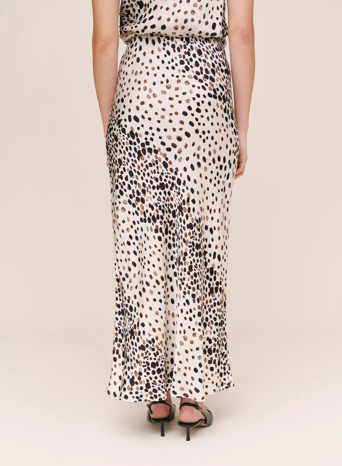 Side Slit Bias Maxi Skirt