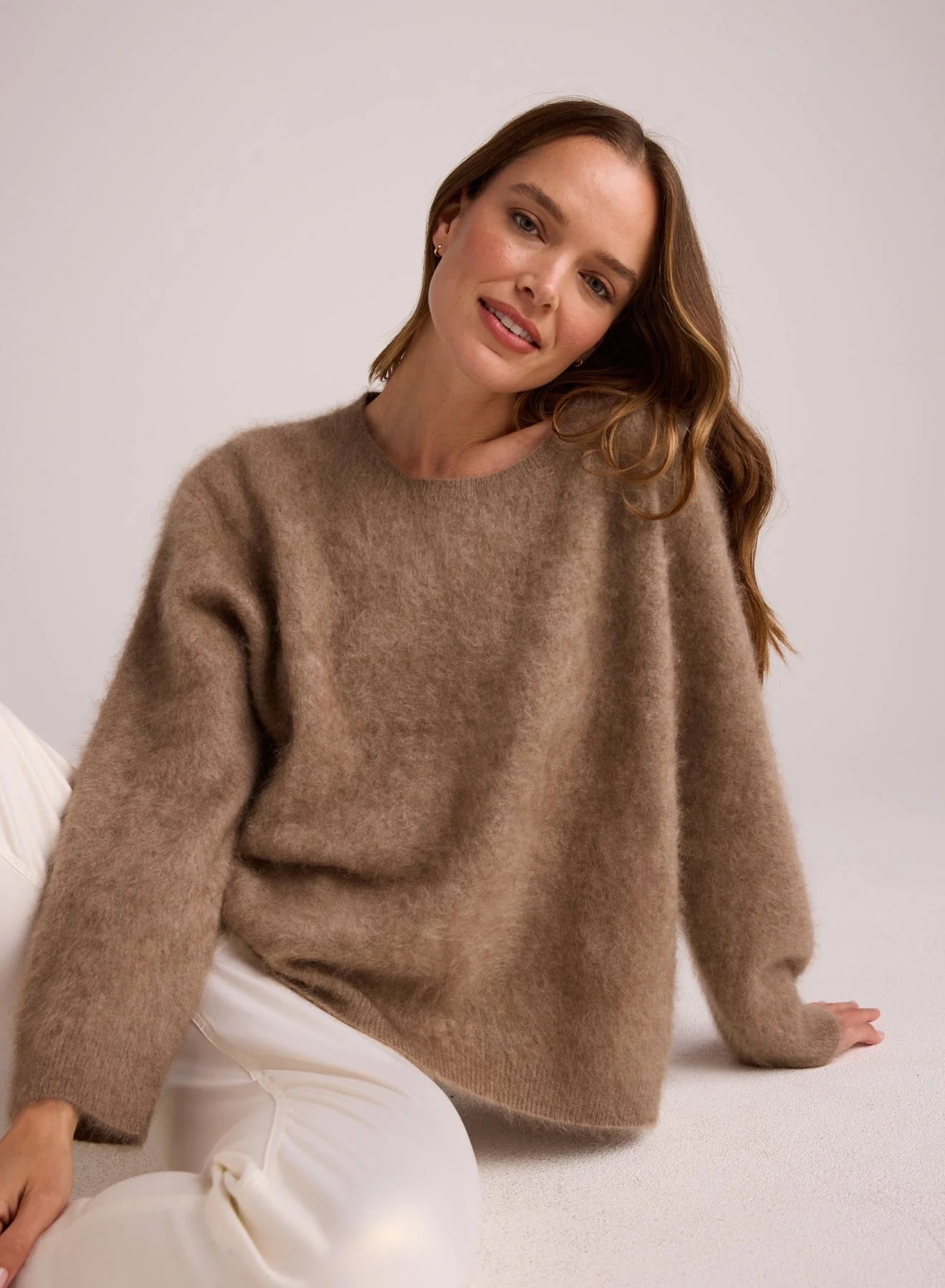 Luxe Fuzzy Crew Sweater