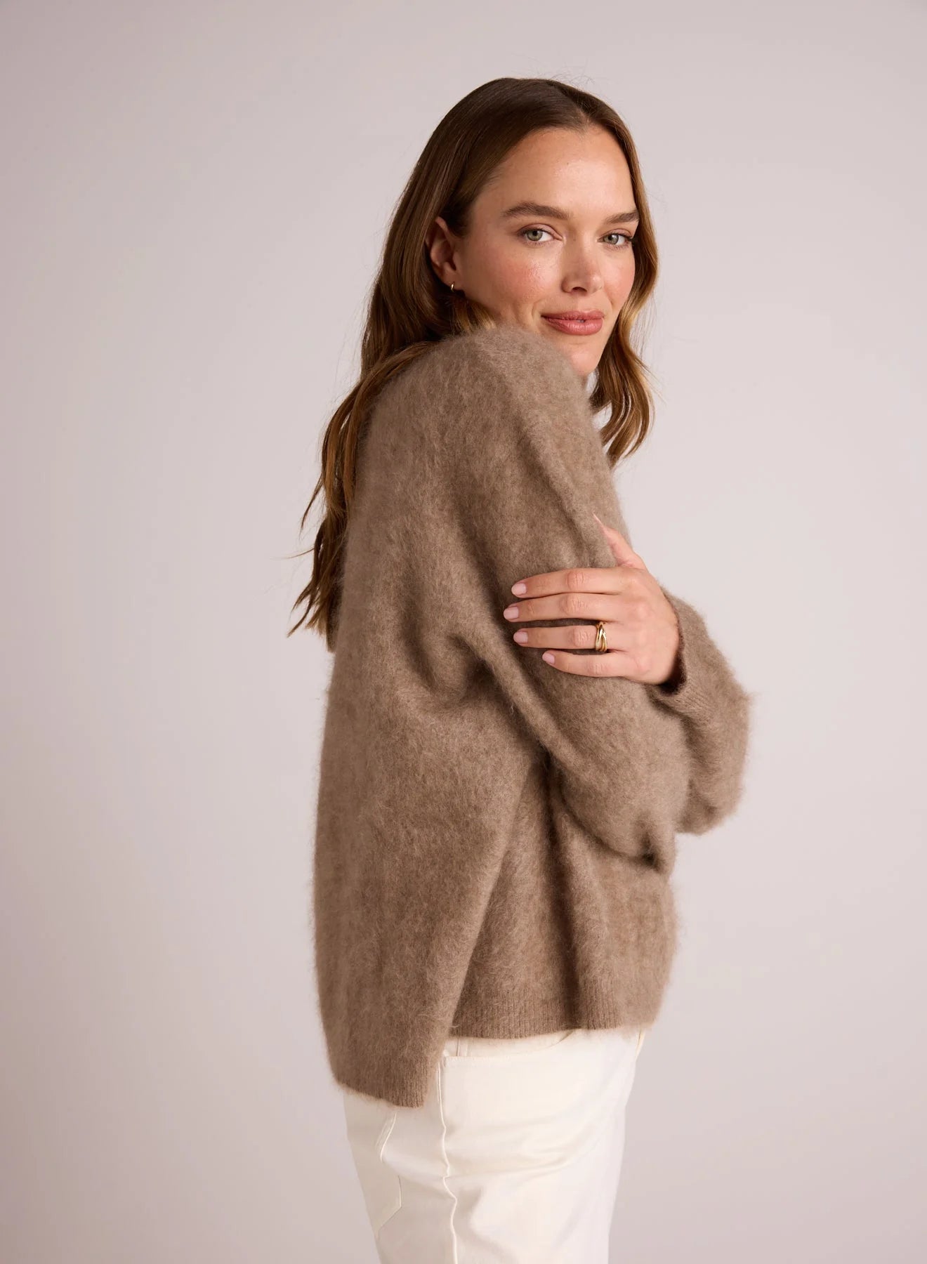 Luxe Fuzzy Crew Sweater