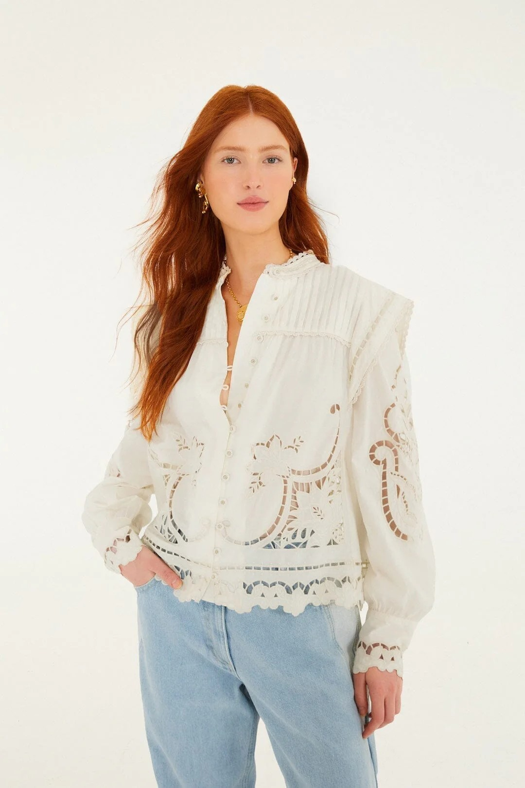 Off White Richilieu Blouse