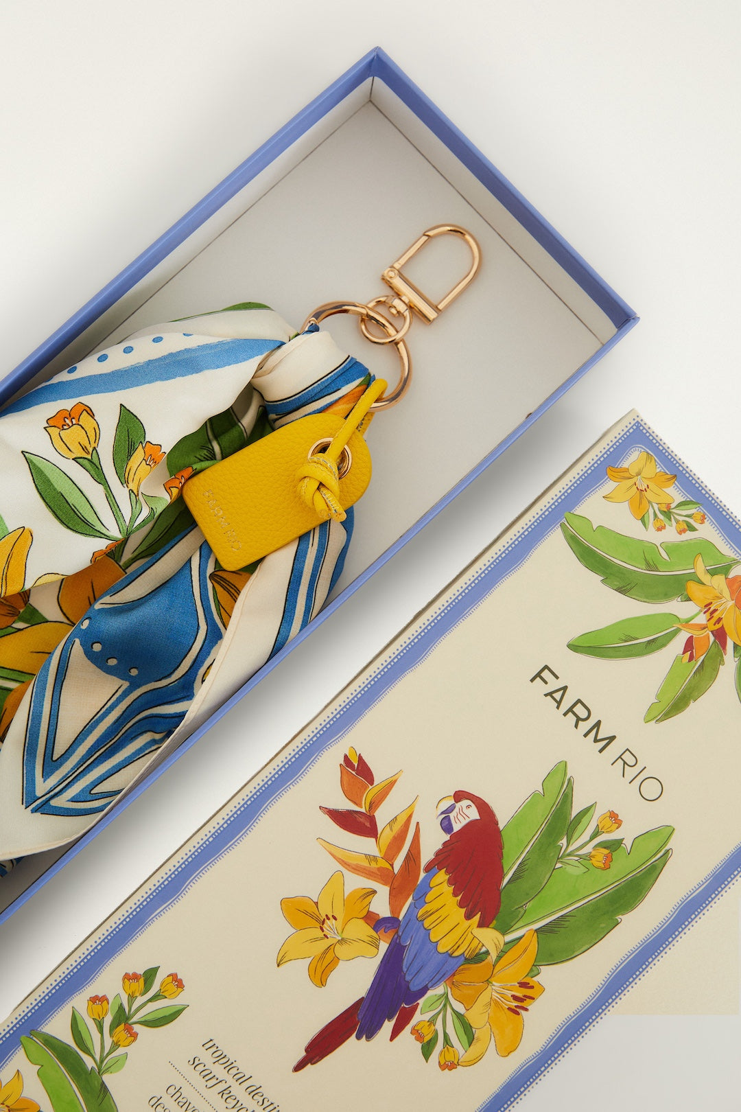TROPICAL DESTINY SCARF KEYCHAIN OFF-WHITE