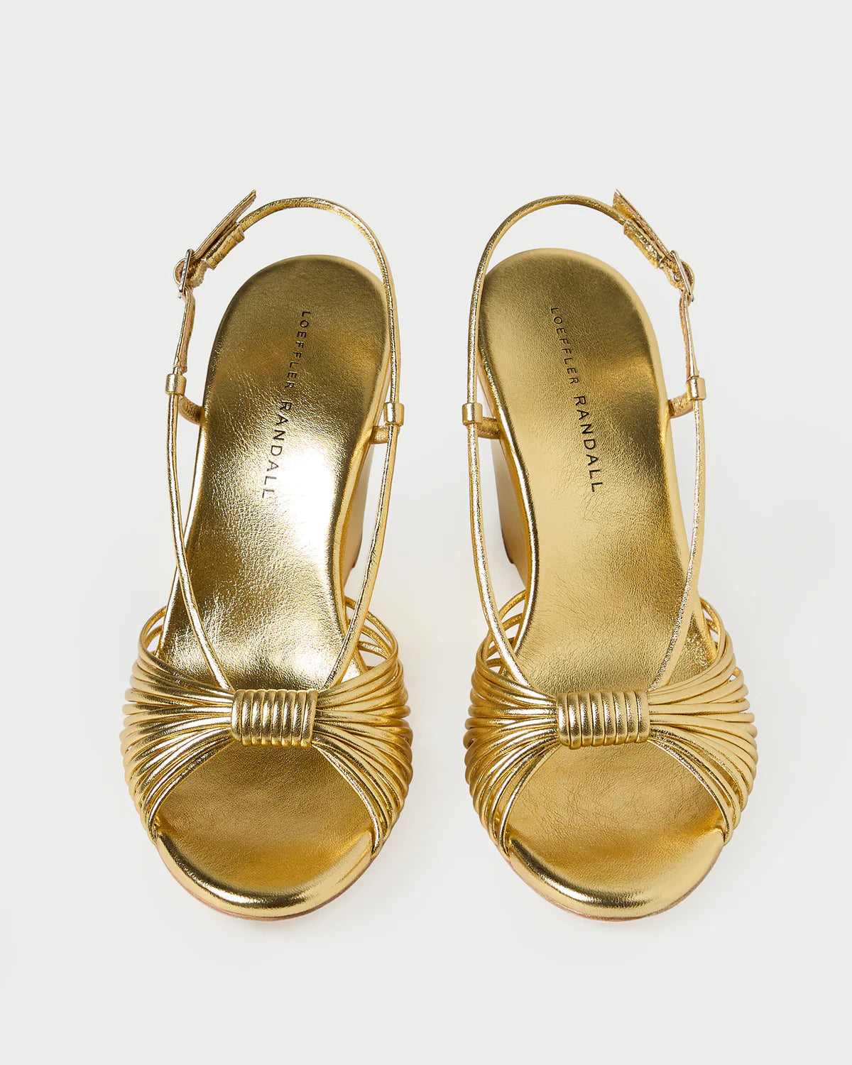 Marren Strappy Gold Slingback Wedge