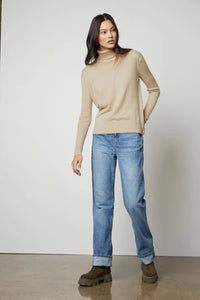 Velvet - Biscotti Sally Mock Neck Top