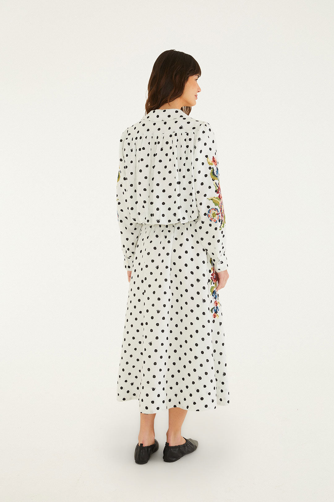 GRANDMA DOTS OFF-WHITE SKIRT