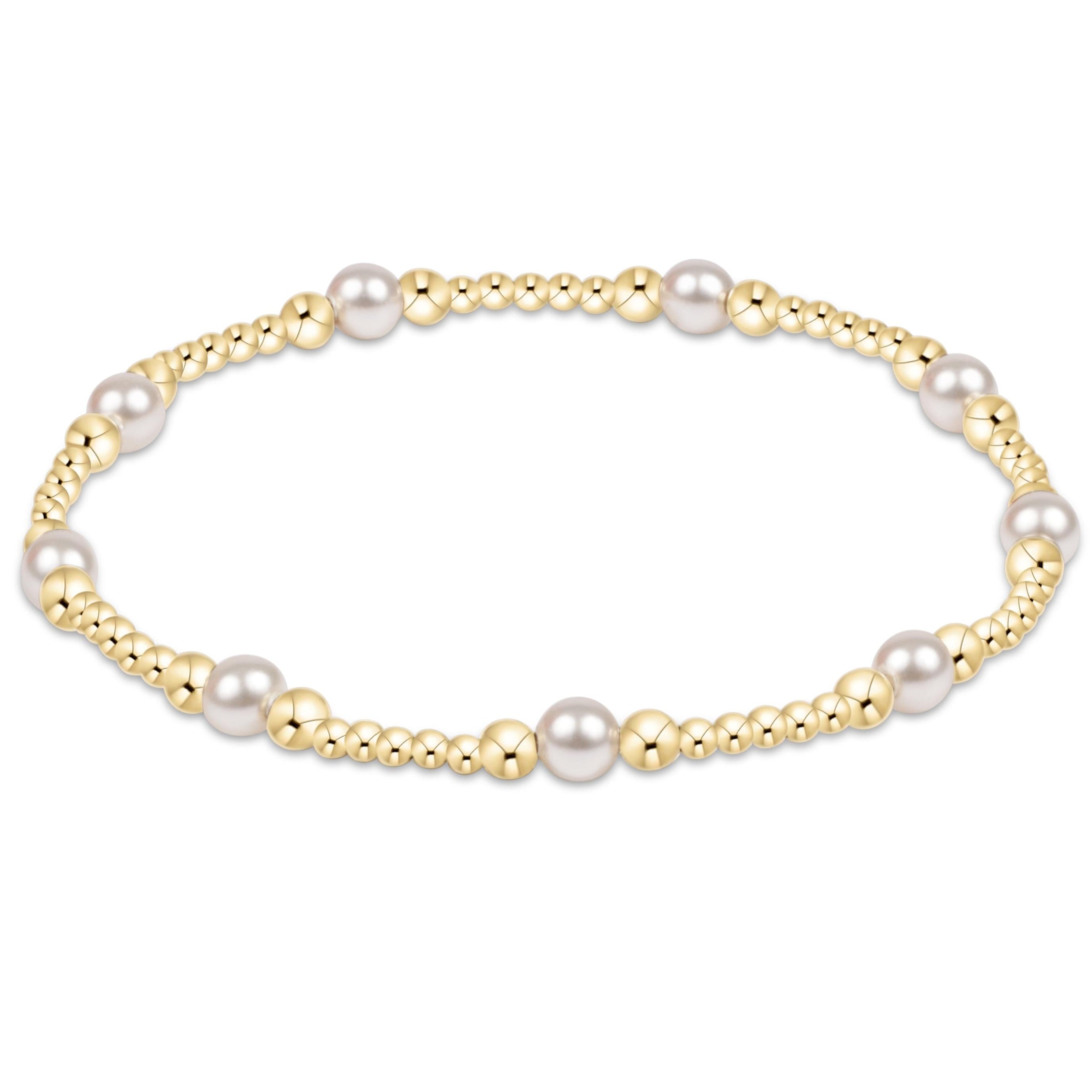Classic Pearl 4mm Bead Bracelet
