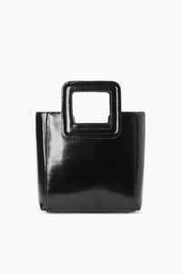 Staud - Black Polished Mini Shirley Leather Bag