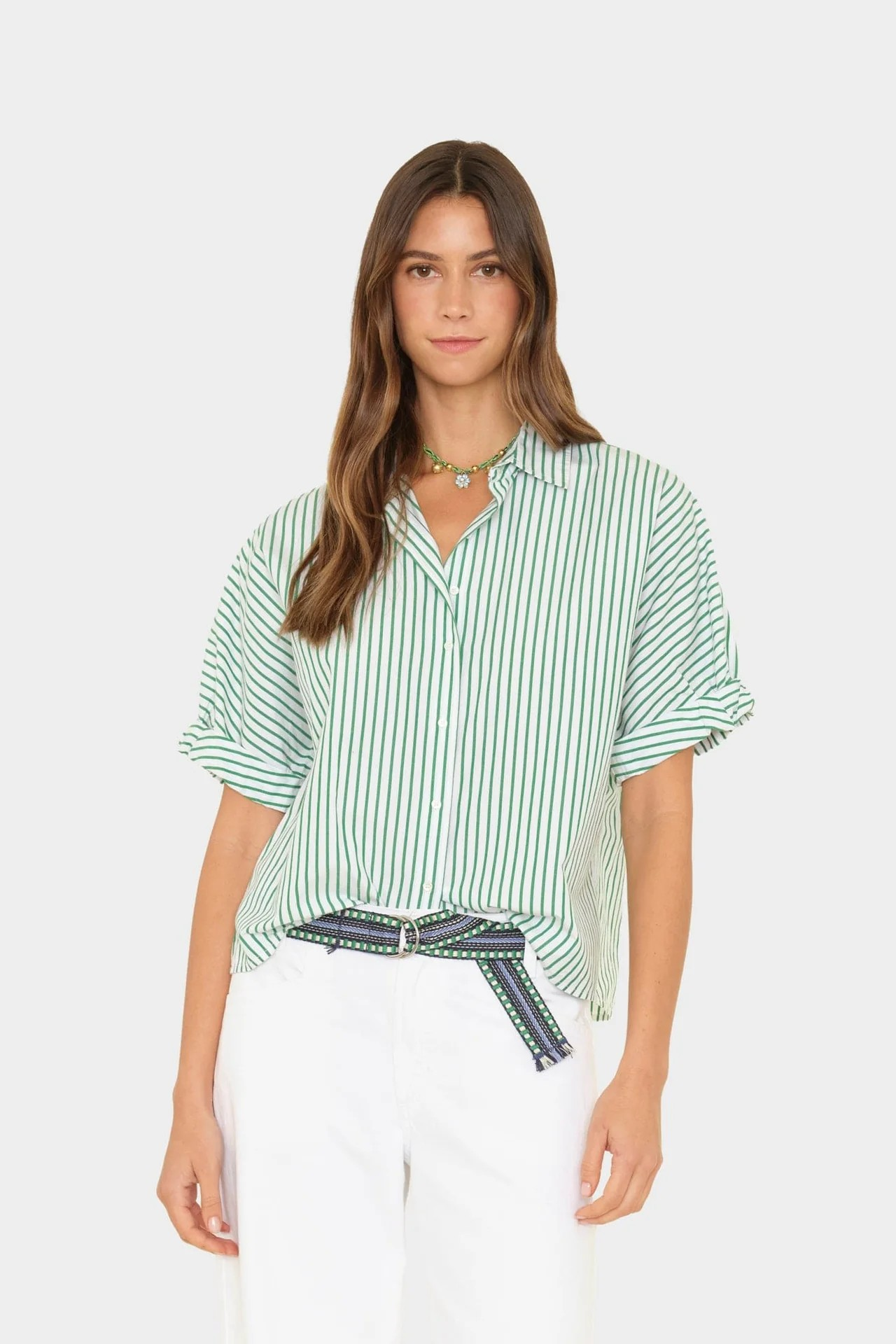 Trellis Green Teddy Shirt