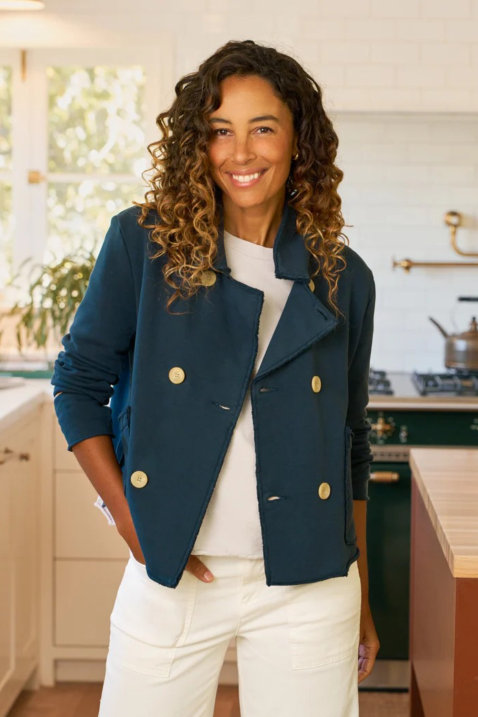 Cropped Sweatshirt Peacoat