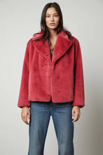 Load image into Gallery viewer, Velvet - Rose Raquel Faux Lux Fur Jacket