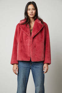 Velvet - Rose Raquel Faux Lux Fur Jacket