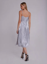 Load image into Gallery viewer, Bella Dahl - Silver Shimmer V-Neck Cami Shift Dress